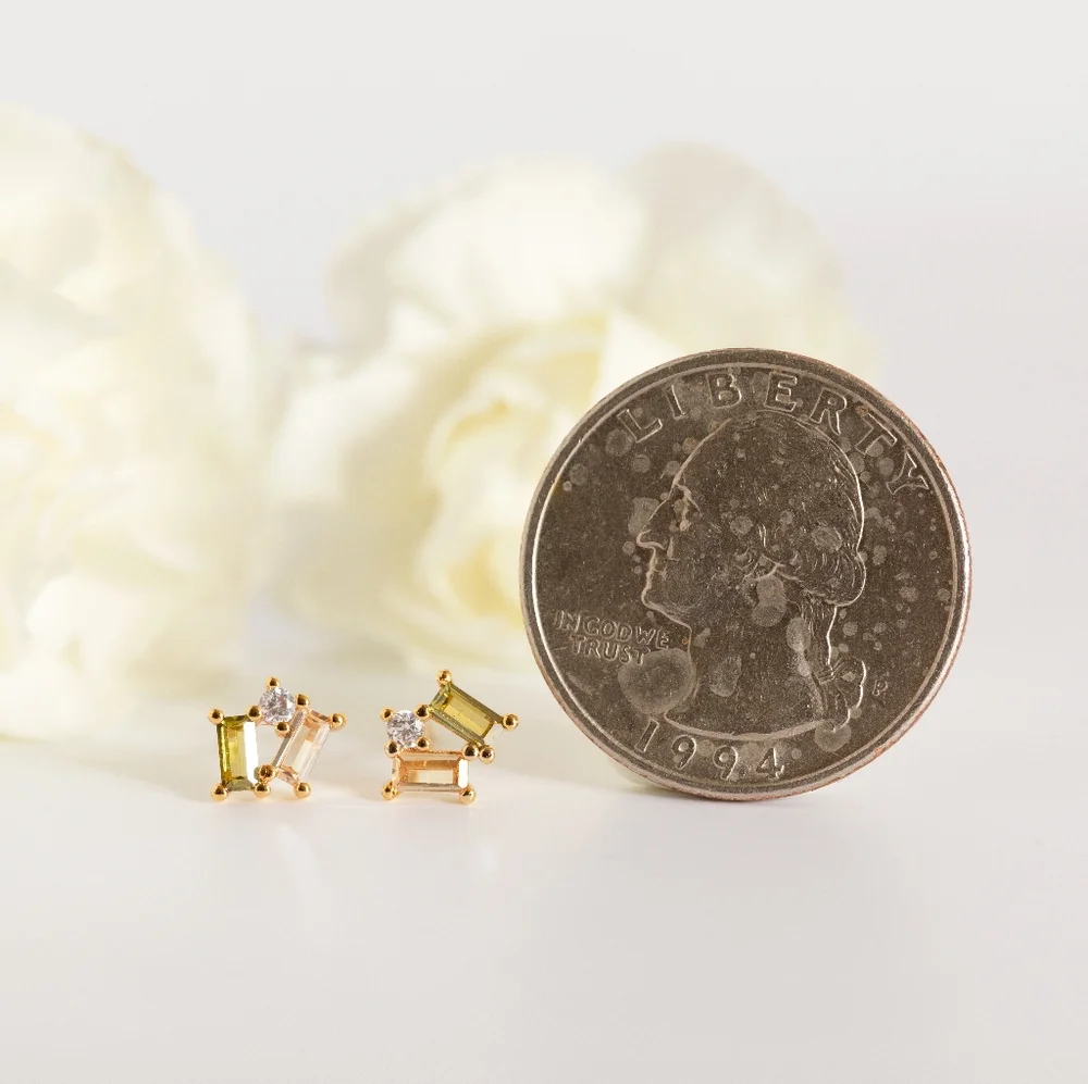 Sophia Stud Earrings (S925) - Picture 6 of 6